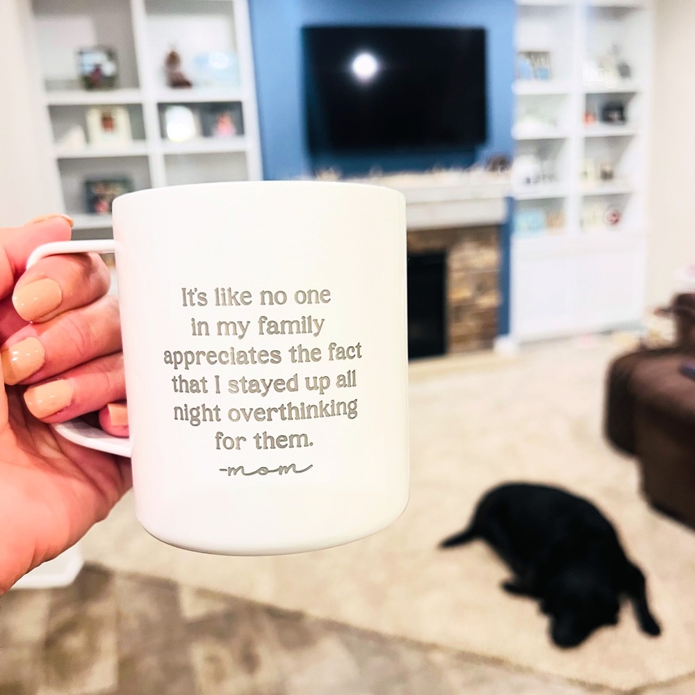 White Insulated Mug with Quote